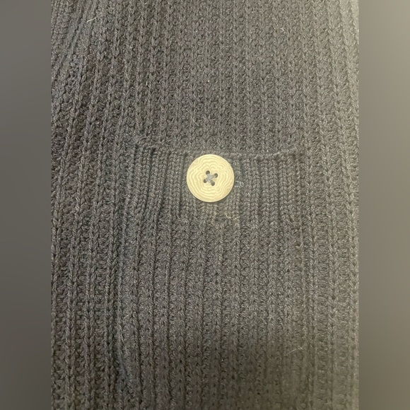 NWOT J.Jill Cardigan Navy Blue long chunky knit cardigan Size MP - Picture 6 of 7